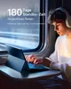 A young person using a laptop on a train. Produktbild-Vorschau