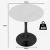 Mesa redonda para comedor de 70 cm, mesa auxiliar negra de Vista previa de la imagen del producto 2