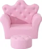 HOMCOM Kindersofa mit Ottomane Kindersessel Prinzessinnen Produktbild-Vorschau 8