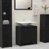 vidaXL Badezimmerschrank Schwarz 60x33x61 cm Holzwerkstoff Anteprima dell’immagine prodotto 17