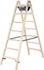 Stufen-Stehleiter Holz beidseitig begehbar 2x7 Stufen Produktbild-Vorschau 1