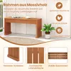 Banc de jardin COSTWAY sans dossier, banc en bois résistant Voir les images du produit 4