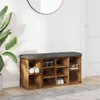 vidaXL Panca per scarpe in legno vecchio 102x32x50 cm Anteprima dell’immagine prodotto 2
