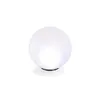 A white spherical solar light sits on a black base against a white background. Produktbild-Vorschau