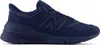 A side view of a navy blue New Balance sneaker against a white background. Produktbild-Vorschau