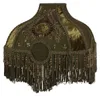 Victoriaanse lampenkap, 34 cm, groen fluweel, barokstijl, Productafbeelding-voorbeeld 1