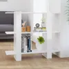 vidaXL Bücherregal/Raumteiler Hochglanz-Weiß 100x30x87 cm Produktbild-Vorschau 2