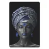 MuchoWow® Mauspad Mousepad Frau - Kopftuch - Blau 18x27 cm Produktbild-Vorschau 1