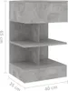 vidaXL Nočný stolík Concrete Grey 40x35x65 cm Drevo Náhľad obrázku produktu 7