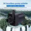 A black DC brushless pump is shown in the foreground, with a waterfall and lush green trees in the background. Anteprima dell’immagine prodotto