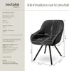 Chaise pivotante avec accoudoirs Snug en velours, Voir les images du produit 6