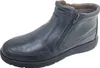 A single black leather boot is shown against a white background. Produktbild-Vorschau