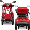 Front and back views of a red electric scooter. Produktbild-Vorschau