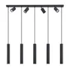 Lindby Hängeleuchte Sanad, 116 cm, 9-flg., schwarz, GU10 Produktbild-Vorschau 1