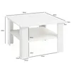 Konferenčný stolík WL5.834 biely 60x42x60 cm Designový Náhľad obrázku produktu 4