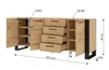 Commode Nuka K 197 cm Sideboard Highboard Armoire Artisan Voir les images du produit 6
