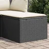 vidaXL Záhradná stolička s vankúšom čierna 55x55x37 cm Poly Náhľad obrázku produktu 2