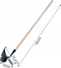 A garden hoe with dimensions indicated by measurement lines and text. Produktbild-Vorschau