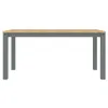 vidaXL Esstisch PANAMA Grau 160x80x75 cm Massivholz Kiefer Produktbild-Vorschau 4