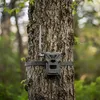 A trail camera is mounted on a tree trunk in a forest setting. Náhled obrázku produktu