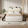 INONEFT Boxspringbett Polsterbett 160x200 mit LED & Produktbild-Vorschau 2