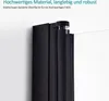 Close-up of a black framed shower enclosure detail against a white background. Produktbild-Vorschau