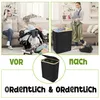 Kôš na bielizeň XMTECH s 3 priehradkami, zberač bielizne s Náhľad obrázku produktu 6