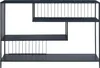 A dark gray metal console table with three staggered shelves against a white background. Náhľad obrázku produktu