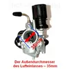 VERGASER 12mm Auto Choke ANSAUGSTUTZEN für Piaggio Zip 50 Produktbild-Vorschau 3