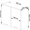 Závěsná kuchyňská skříňka 80 cm VERMINA - bílá Náhled obrázku produktu 6