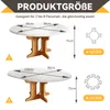 Runder Ausziehbarer Tisch Küchentisch 90-120 cm, 4-8 Produktbild-Vorschau 2
