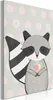 Vliesstoff Leinwandbild - Glutton Raccoon (1 Part) Vertical Produktbild-Vorschau 1