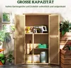 Outsunny Gartenschrank Holz Geräteschuppen 4 Fächer mit Produktbild-Vorschau 5