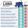A comparison chart highlighting the features of a blue foldable wagon against a generic handwagon. Anteprima dell’immagine prodotto