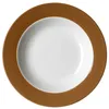 4er Set Nougat Doppio Suppenteller Weiß-Braun Porzellan Produktbild-Vorschau 2