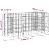 vidaXL Gabion haut-plateau Fer galvanisé 120x50x50 cm Voir les images du produit 8