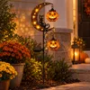 Zonne-energie pompoen tuinverlichting - GLOWPKIN kat Productafbeelding-voorbeeld 5
