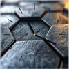 Wanduhr aus Glas mit Motiv Hexagon Fliesenstrukur- 30 x 30 Produktbild-Vorschau 1