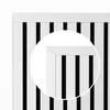 A close-up view of a white trim piece with black vertical stripes, likely part of an acoustic panel system. Produktbild-Vorschau