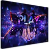 Leinwandbild Play Neon mit Zeichen 100x70 Feeby Violett Produktbild-Vorschau 1