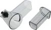 Two clear plastic attachments for a kitchen appliance are shown against a white background. Náhľad obrázku produktu