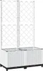 vidaXL Pflanzkübel mit Rankgitter Weiß 80x40x136 cm PP Produktbild-Vorschau 1