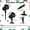 Kerstprojector mit 3D-Hologramm-Effekt, Timer, für Innen & Außen Vista previa de la imagen del producto