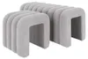 Sitzbank Sundo grau gepolstert 95x40x42 cm mit dekorativer Produktbild-Vorschau 13