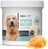 A product shot of a dog paw balm jar with a dog's face and honeycomb on the side. Produktbild-Vorschau