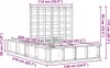 vidaXL Bettrahmen Wachsbraun 120 x 200 cm Massives Produktbild-Vorschau 8