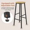 Juego de 2 taburetes de bar Flieks con asiento de aspecto Vista previa de la imagen del producto 6
