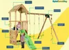 Spielturmking Spielturm LOFT mit Rutsche Doppelschaukel Produktbild-Vorschau 2