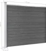 vidaXL Zaunelement Set WPC 353x146 cm Schwarz Produktbild-Vorschau 14