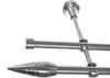 Gardinenstange mit Wandhalterung I Metall Edelstahl Look Ø Produktbild-Vorschau 1